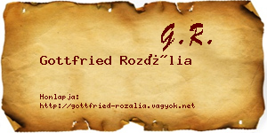 Gottfried Rozália névjegykártya